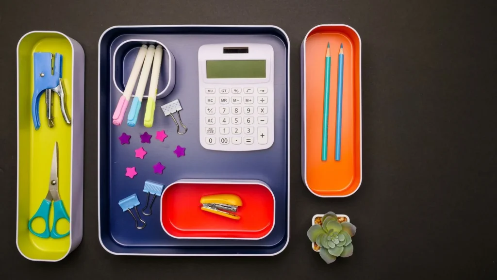 Workspace reset kit — illustrative product photography