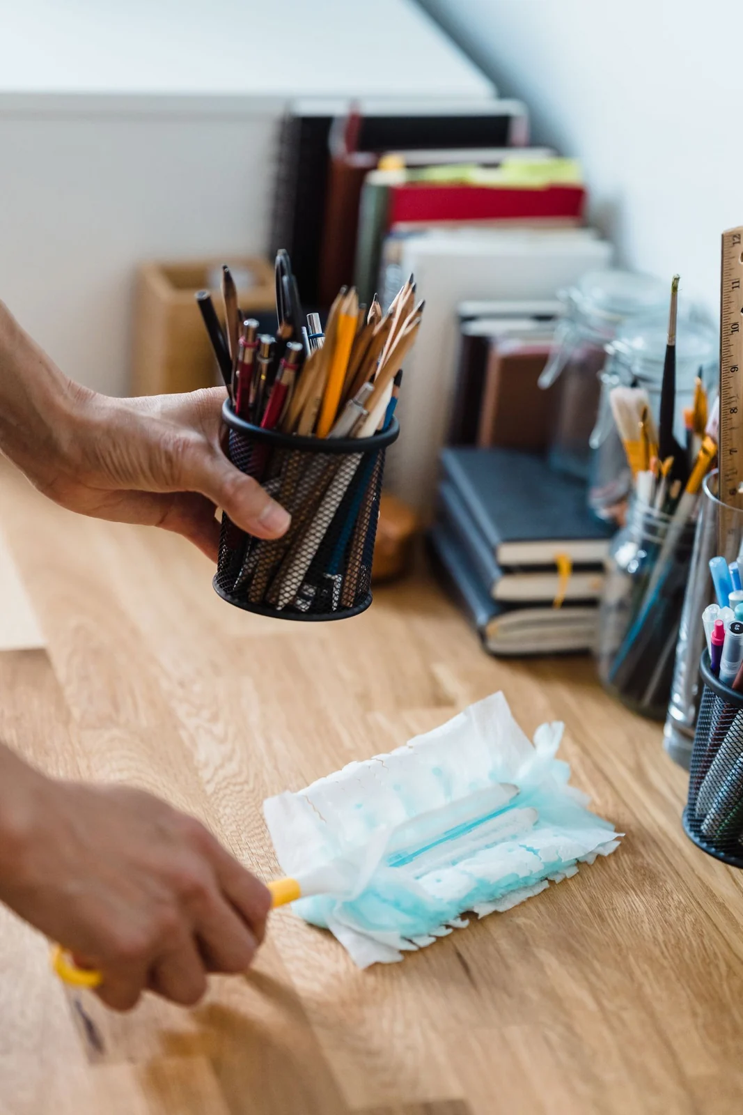 Cable tidy collection — illustrative product photography